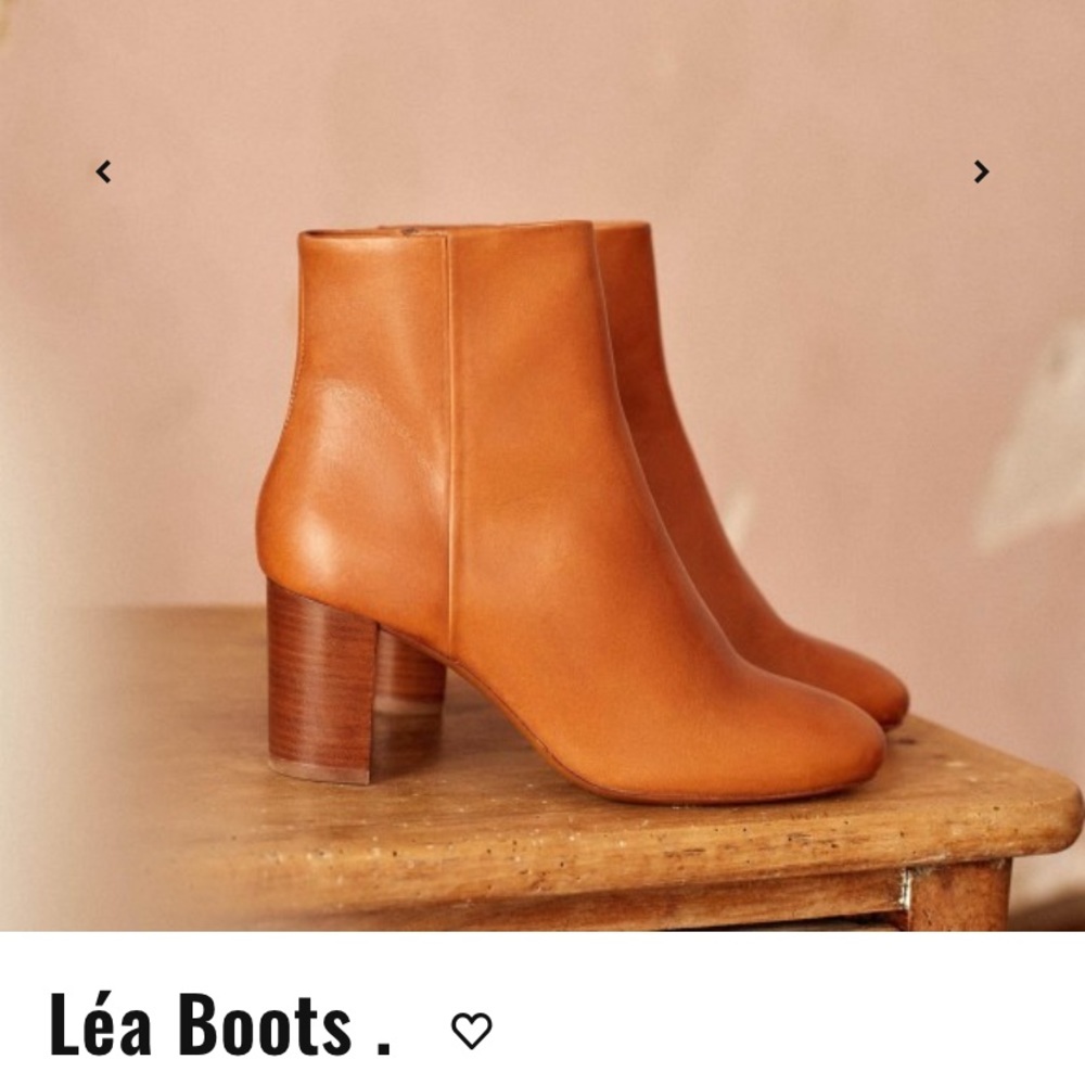 Sézane Lea Heritage Camel ankle boots